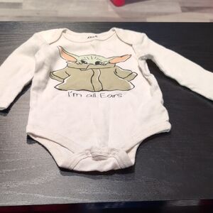 Star Wars Cream Grogu Bodysuit